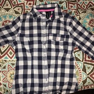 Black and white checkered shirt